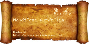 Mohácsi Aurélia névjegykártya